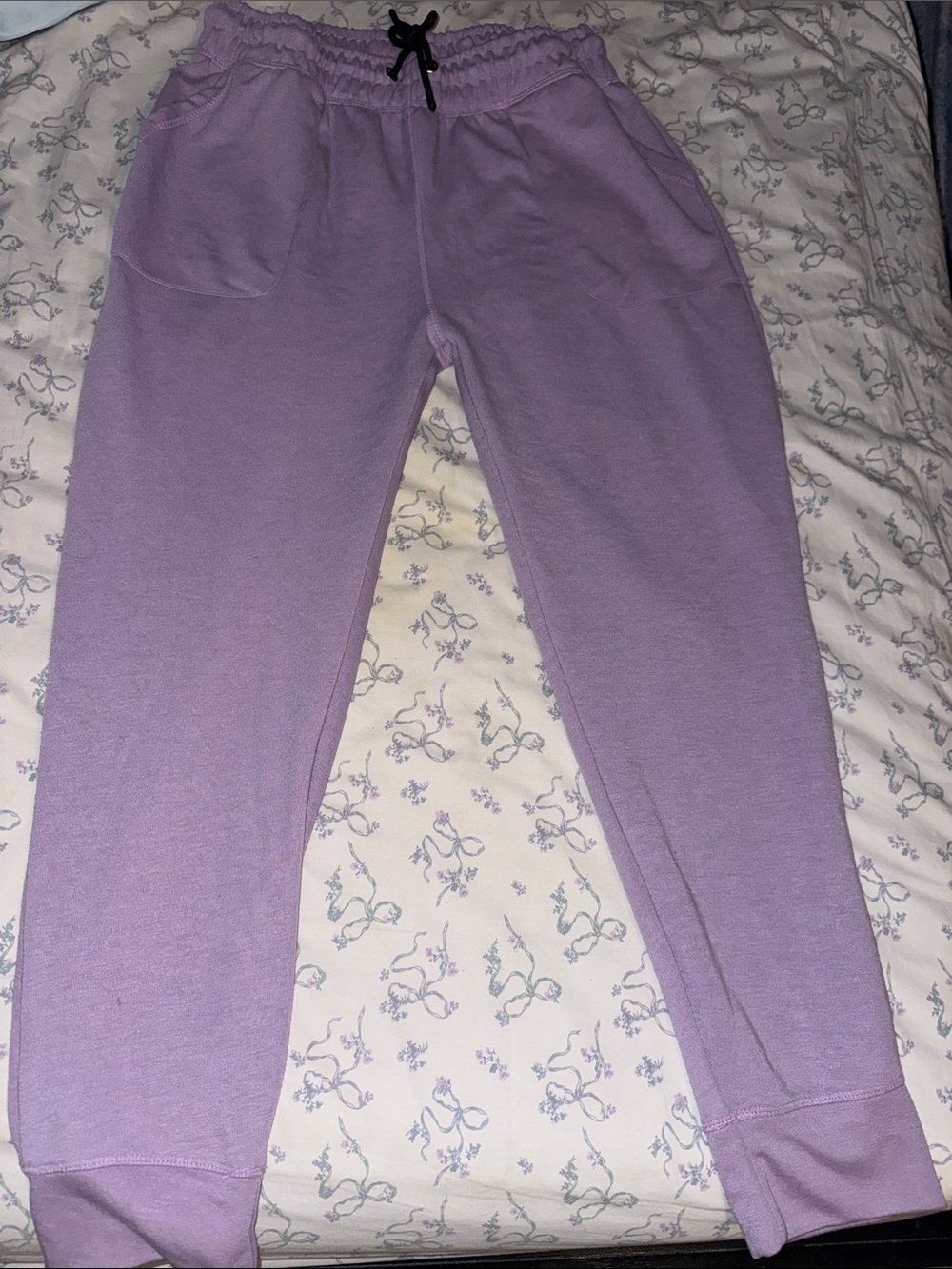 Game Time Lilac Jogger Sweatpants with Black Drawstring